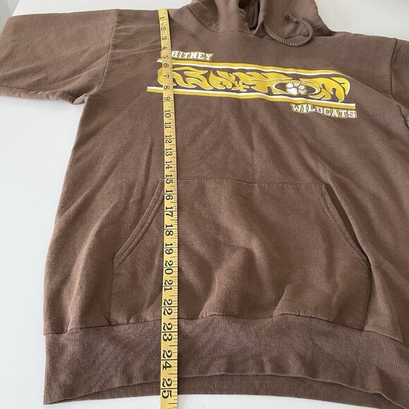 VTG Y2K Hoodie Men's/Adults S Brown Pullover Faded Skater Streetwear Grunge 90s - Picture 4 of 11